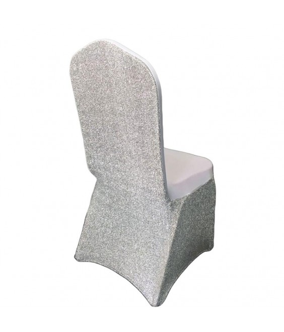 Ezüstmintás spandex székszoknya - fehér